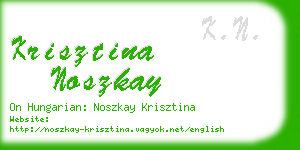 krisztina noszkay business card